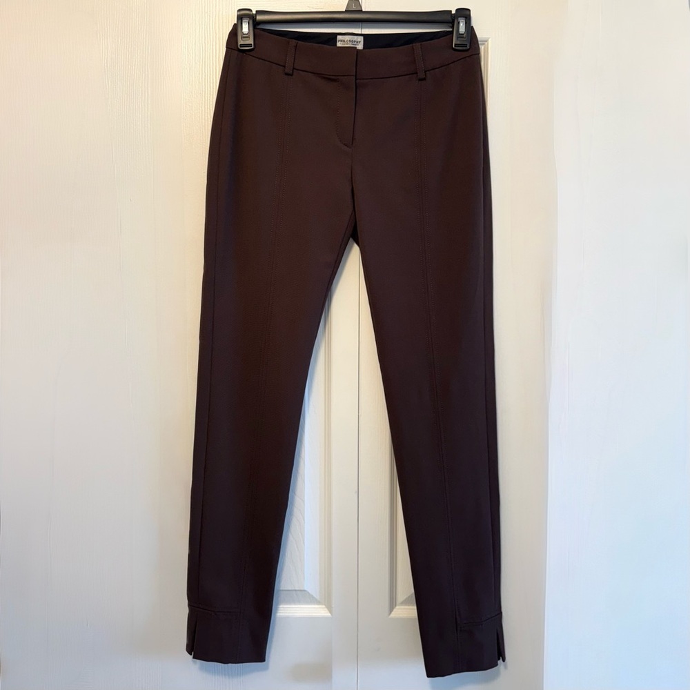 Alberta Ferretti Chocolate Brown Trousers, Size 4